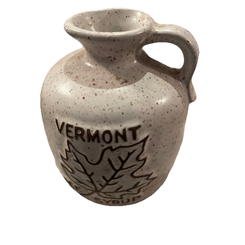 Onion River Pottery Vermont Maple Syrup Jug 4.5”